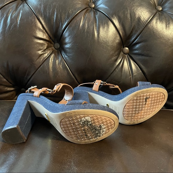 Womens Ralph Lauren Faustina Cotton/Leather sandals size 7.5 - Picture 5 of 7